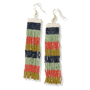 Ada Color Block Coral Earrings