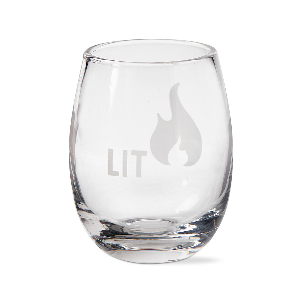 Lit Stemless Glass