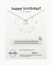 Load image into Gallery viewer, Chalcedony Luxe Happy Birthday Necklace