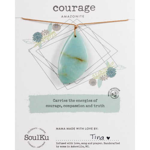 Amazonite Touchstone Courage Necklace