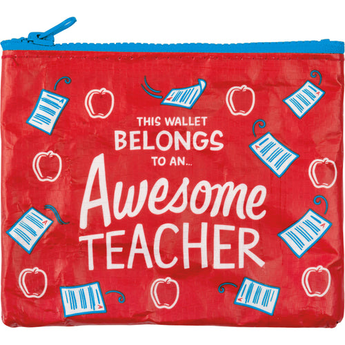 Zipper Wallet Awesome Teacher