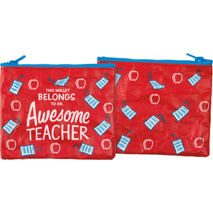 Zipper Wallet Awesome Teacher