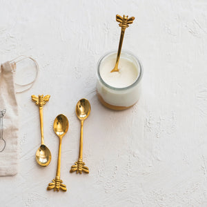 Brass Bee Spoons