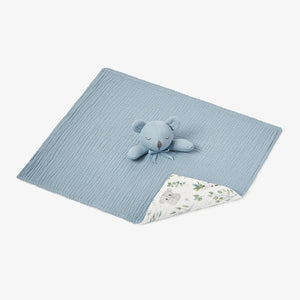 Blue Bear Muslin Blankie