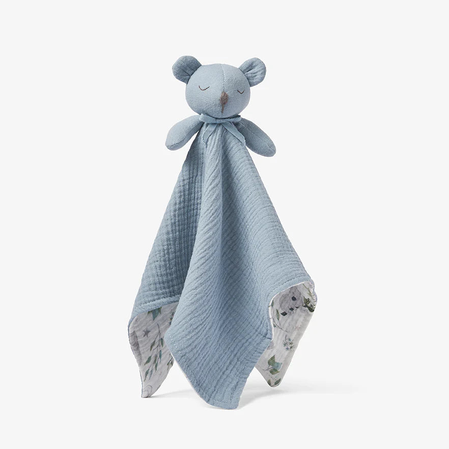 Blue Bear Muslin Blankie