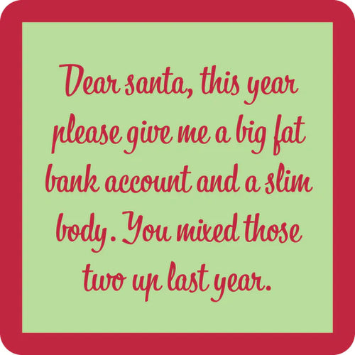 Dear Santa Coaster