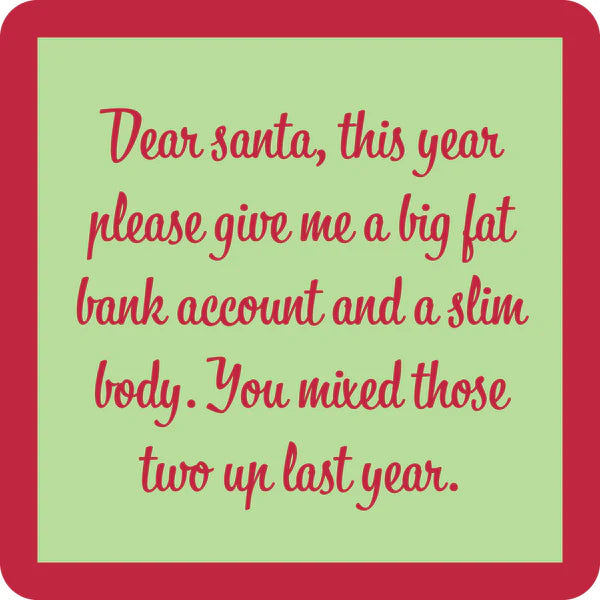 Dear Santa Coaster