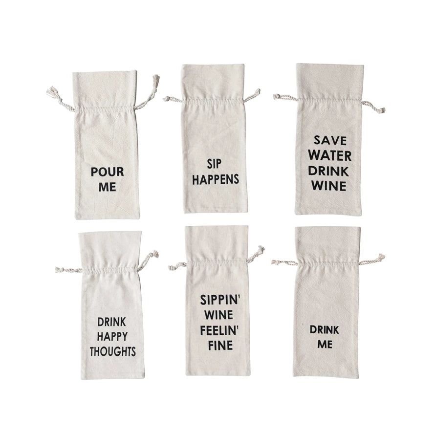 Fun Cotton Wine Bags