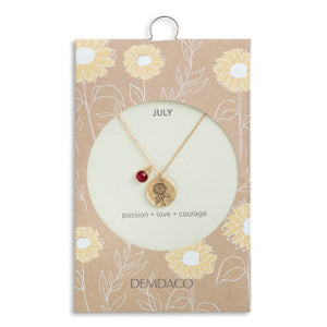 July Birthstone Necklace