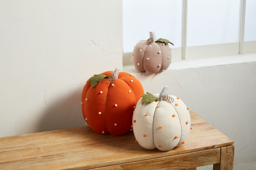 Dotted Stuffed Pumpkin