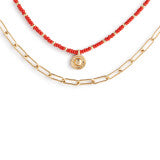 Load image into Gallery viewer, Red Thread Layered Necklace