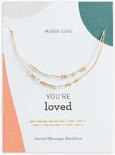 Load image into Gallery viewer, You&#39;re Loved Morse Code Necklace