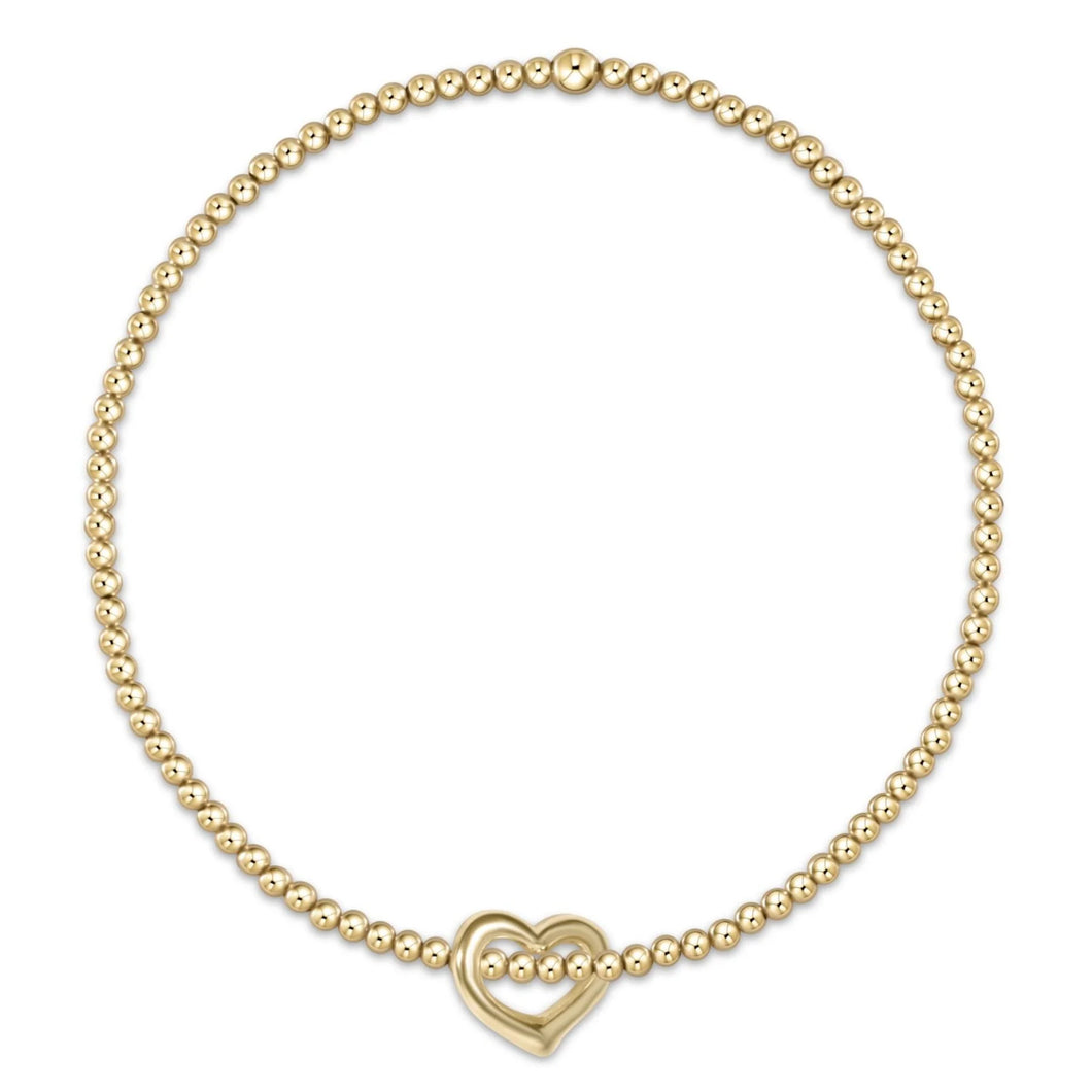 Enewton 2.5mm Love Charm Gold Bracelet