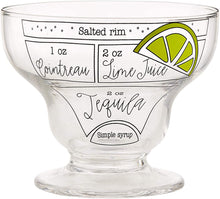 Load image into Gallery viewer, Margarita Recipe Glass