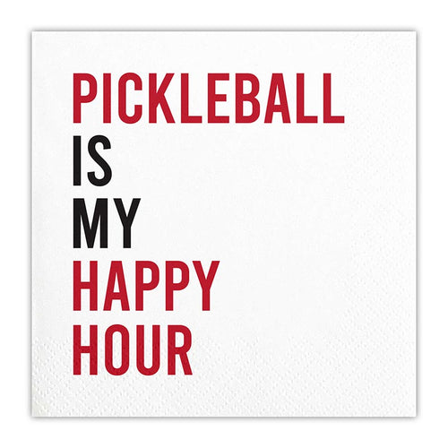 Pickleball Happy Hour Cocktail Napkins