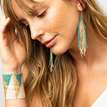 Load image into Gallery viewer, Ivory Teal Luxe Earrings