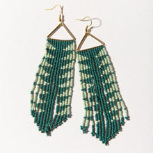 Load image into Gallery viewer, Teal Mint Fringe Earring