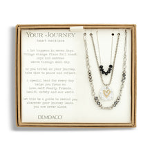 Load image into Gallery viewer, Black Beaded Love Necklace