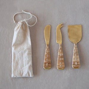 Cheese Knives With Wrapped Handles