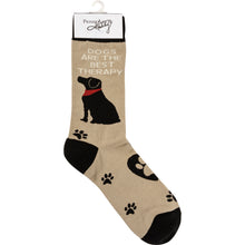 Load image into Gallery viewer, Dogs Are Best Therapy Socks