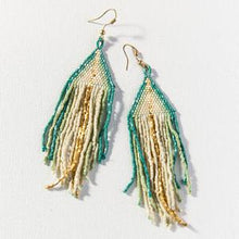 Load image into Gallery viewer, Ivory Teal Luxe Earrings