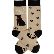 Load image into Gallery viewer, Dogs Are Best Therapy Socks